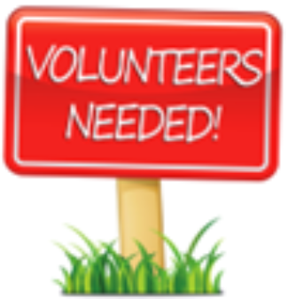 sign saying volunteers needed