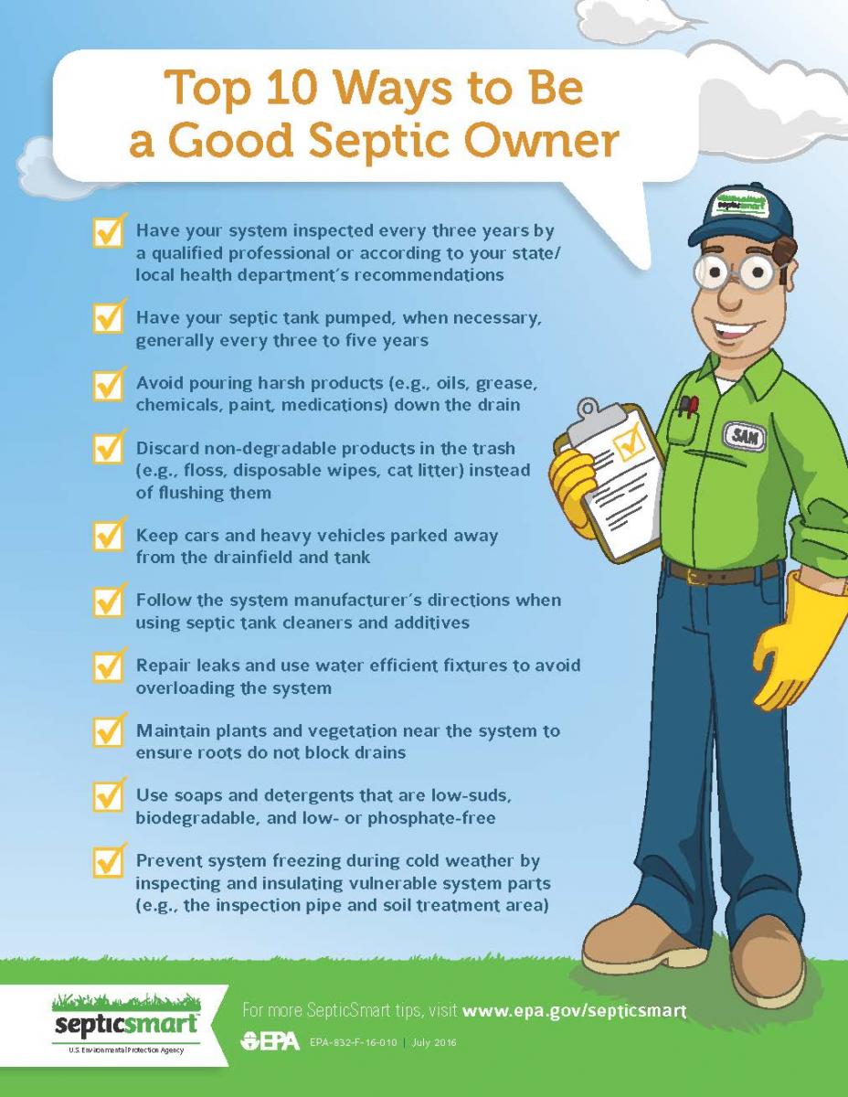 Top 10 Ways to Be a Good Septic Owner