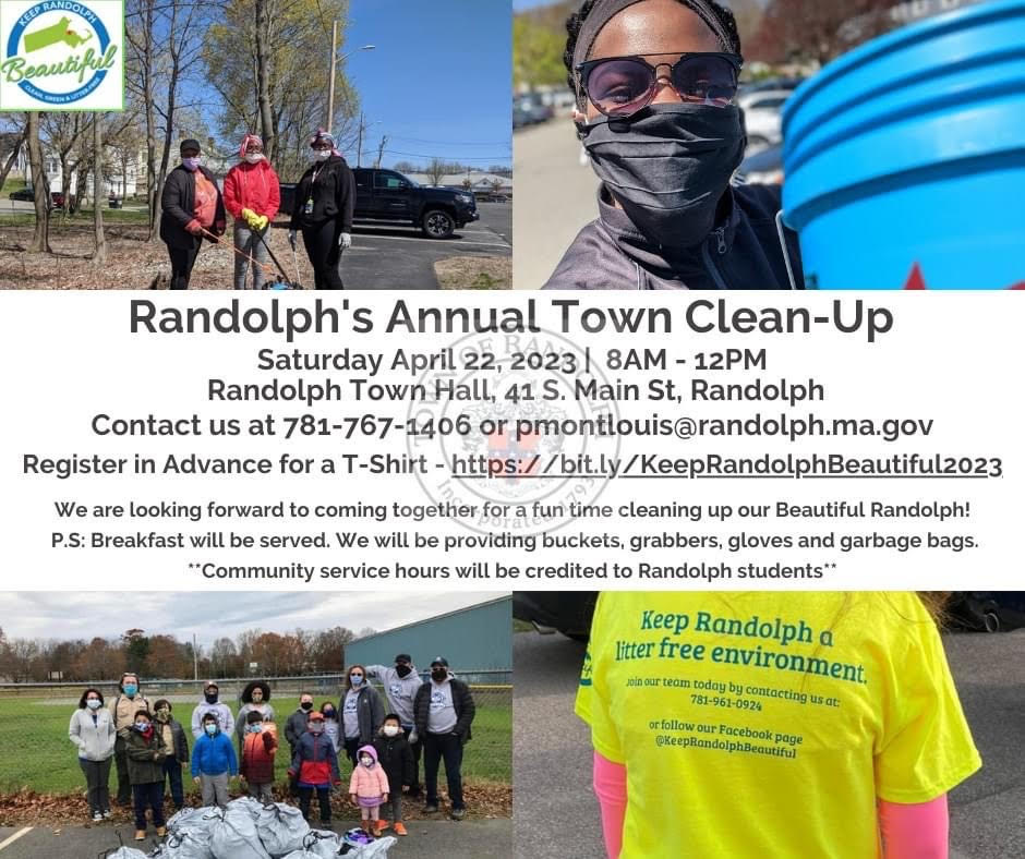 Pictures of people cleaning town, Annual Town-wide Cleanup- April 22, 2023; 8 am- 12 noon, Town Hall