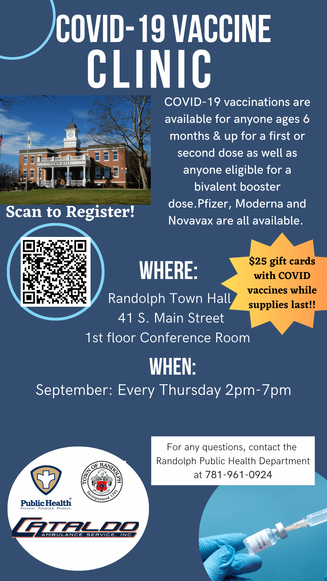 Covid-19 Vaccination Clinic - Town Hall