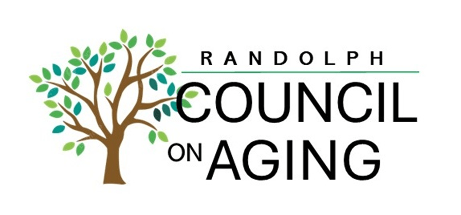 The words Randolph Council on Aging with a picture of a tree. This is a logo. 